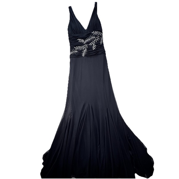 Vintage Y2K Size 10 Fairy Goth Gothic Whimsy Long Maxi Beaded Dress Prom Mermaid - Picture 1 of 14
